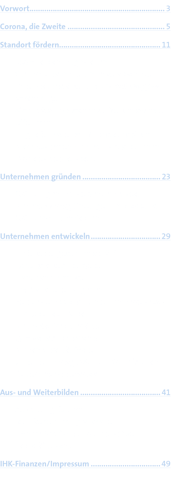 Vorwort 3 Corona, die Zweite 5 Standort fördern 11   Regionalplan mitgestalten   Steuerpolitische Leitlinien verabsch   