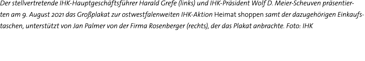 Der stellvertretende IHK-Hauptgeschäftsführer Harald Grefe (links) und IHK-Präsident Wolf D  Meier-Scheuven präsentie   
